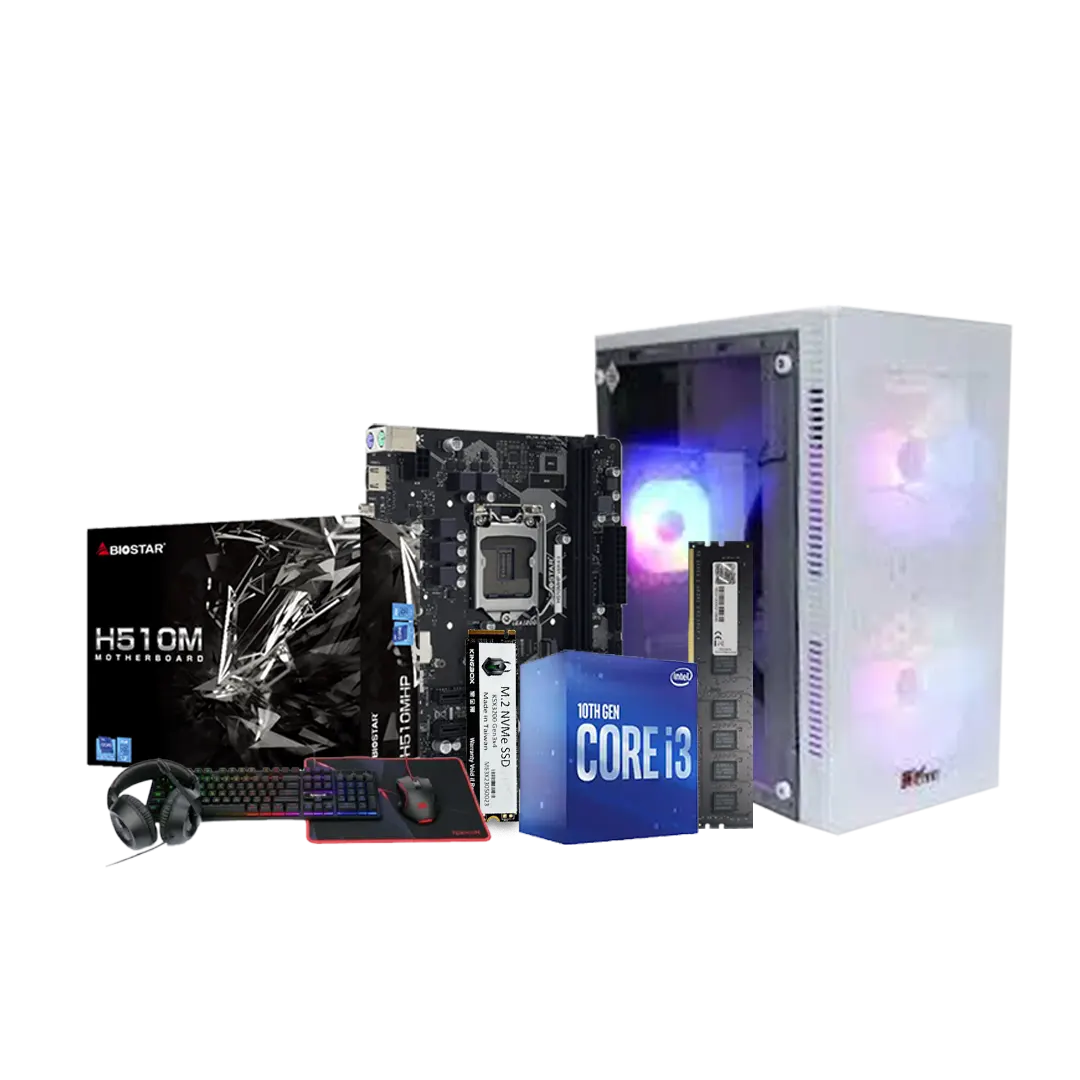 Intel i3-10100 10th GEN Basic PC with 8GB RAM 256GB NVME SSD
