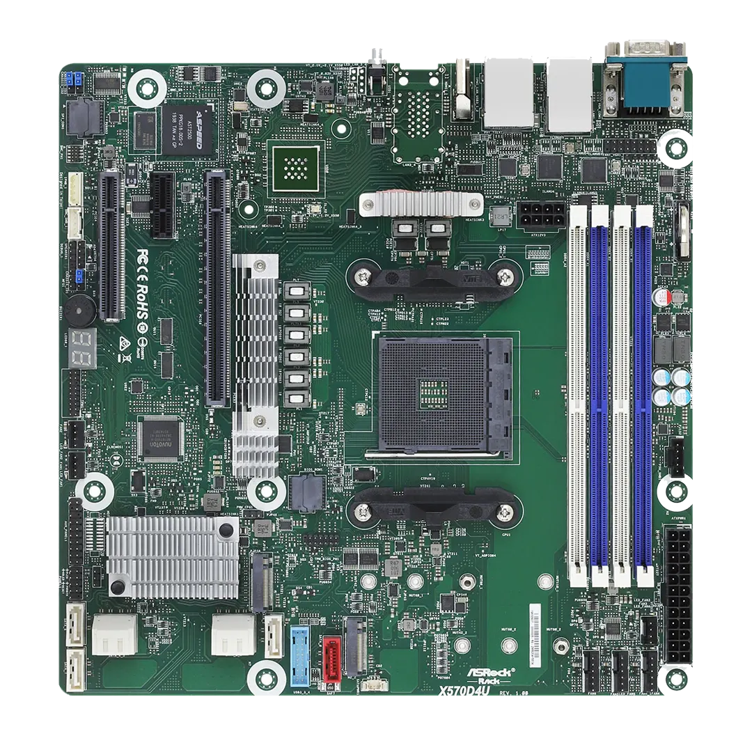 Server Board AsrockRack X570D4U Support on AMD Processor