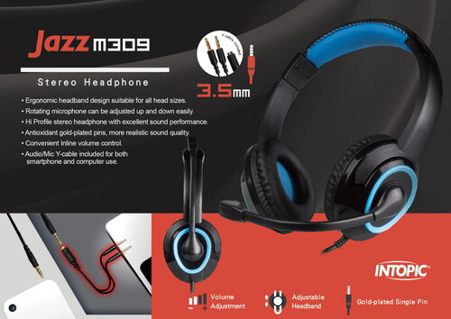 JAZZ-M309 Stereo Headphone-M309 Price In bangladesh